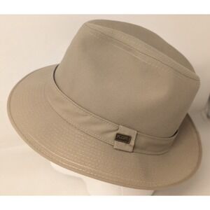 Vintage Adams Fedora Men's Rain Hat Waterproof Tan Size Medium‎ 7 - 7 1/8 USA